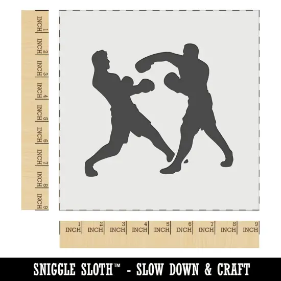 Boxers Boxing Fighting Punch Dodge Wall Cookie DIY Craft Reusable Stencil {1}