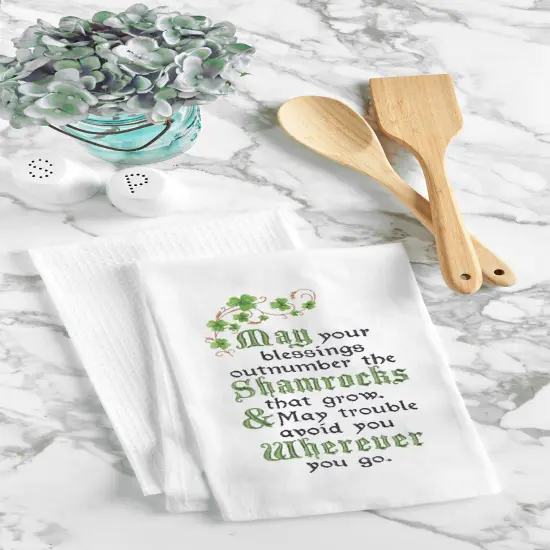 Outnumber The Shamrocks Flour Sack Kitchen Dishtowel {5}