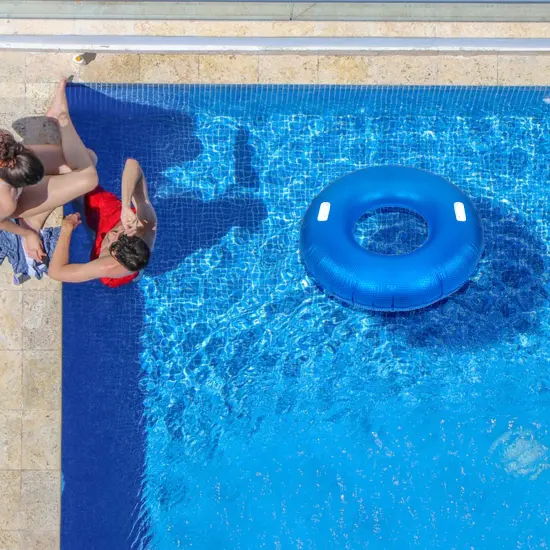 Northlight 42" Blue Sparkle Inflatable Swimming Pool Tube Ring Float {6}