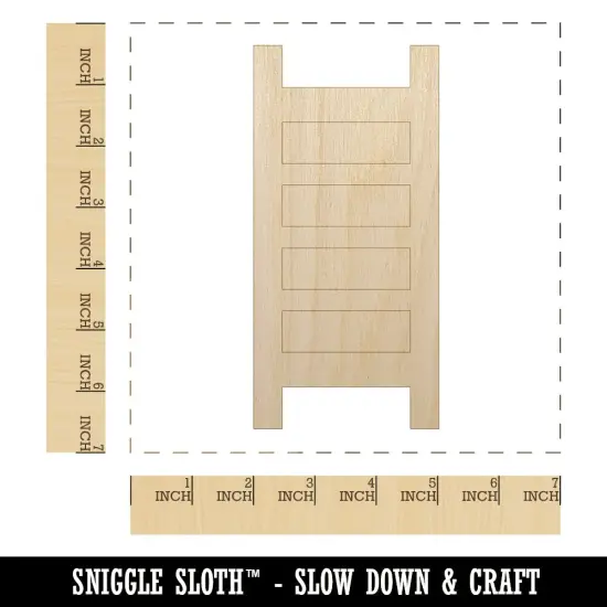 Ladder Solid Unfinished Wood Shape Piece Cutout for DIY Craft Projects {1}