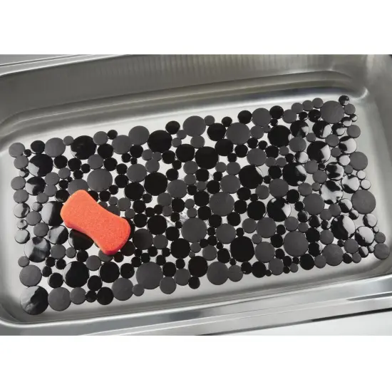 mDesign Plastic Kitchen Farmhouse Sink Mat - Bubble Design, X-Large {2}