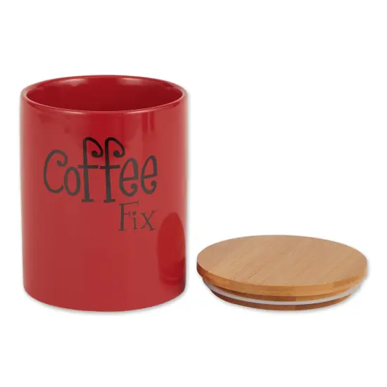 DII Red Coffee/Sugar/Tea Ceramic Canister (Set of 3) {2}