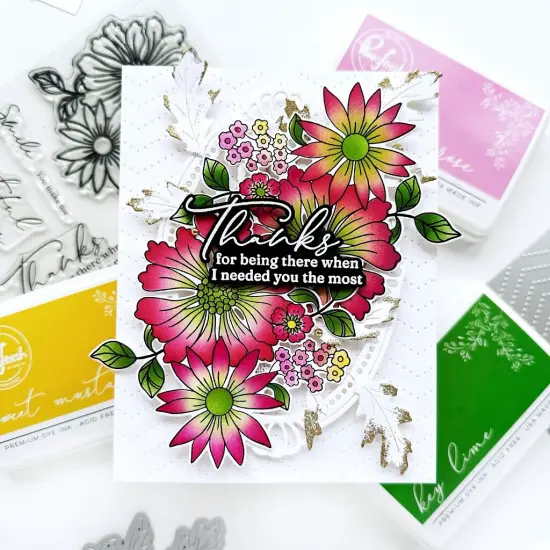 Pinkfresh Studio Stencils 4.25"X5.25" 6/Pkg-Thanks For Being There {2}