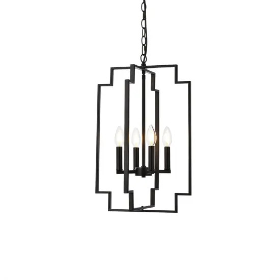 Rosenfeld 4 lights pendant in black {3}