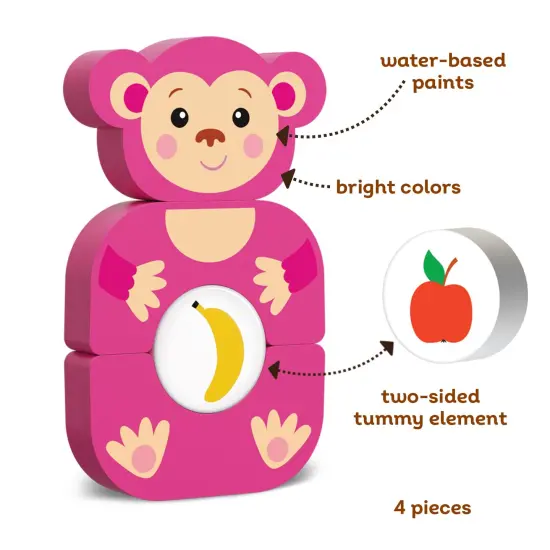 Kids Hits: Wooden Toy - Unleash Creativity with the Funny Monkey Build-and-Match Game! {4}