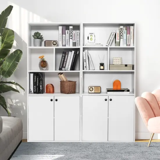 5-tier Freestanding Bookcase With Open Cubes And Adjustable Shelf-white {2}