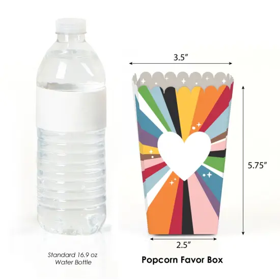 Big Dot of Happiness So Many Ways to Be Human - Pride Party Favor Popcorn Treat Boxes - Set of 12 {3}