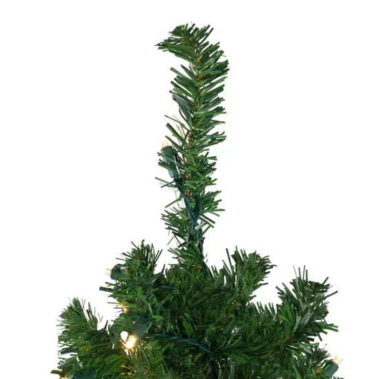 Northlight Pre-Lit Medium Mixed Classic Pine Artificial Christmas Tree - 4' - Warm Clear LED Lights Green {6}
