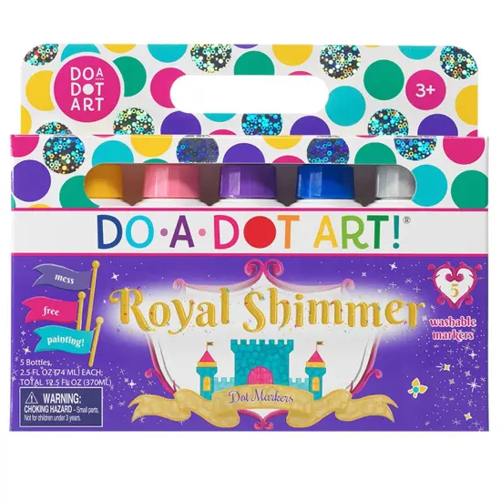 Washable Royal Shimmer Dot Markers, 5 Colors {1}