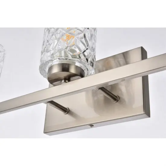 Cassie 5 lights bath sconce in satin nickel with clear shade {4}