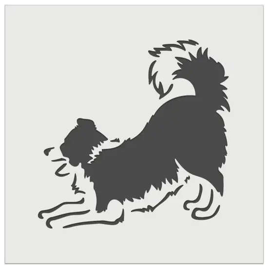 Border Collie Dog Play Bow Wall Cookie DIY Craft Reusable Stencil {7}