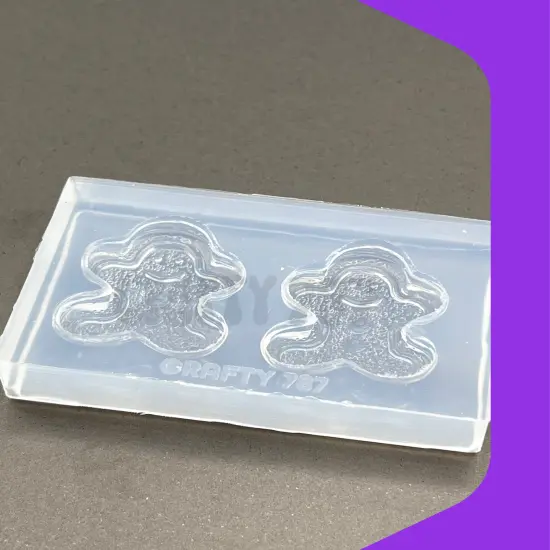 Gingerbread Cookie Silicone Mold, Resin Mold (B13) {3}