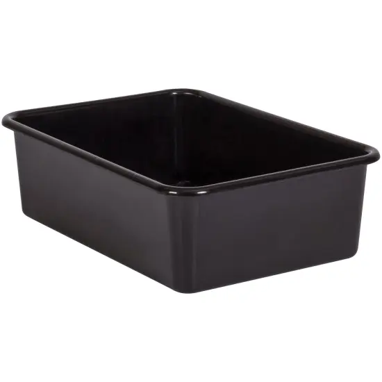 Black Large Plastic Storage Bin, Pack of 3 {2}
