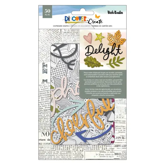 Vicki Boutin Discover + Create Mixed Chipboard-50/Pkg {1}