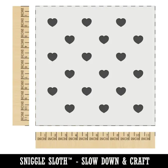 Hearts Polka Dots Wall Cookie DIY Craft Reusable Stencil {1}