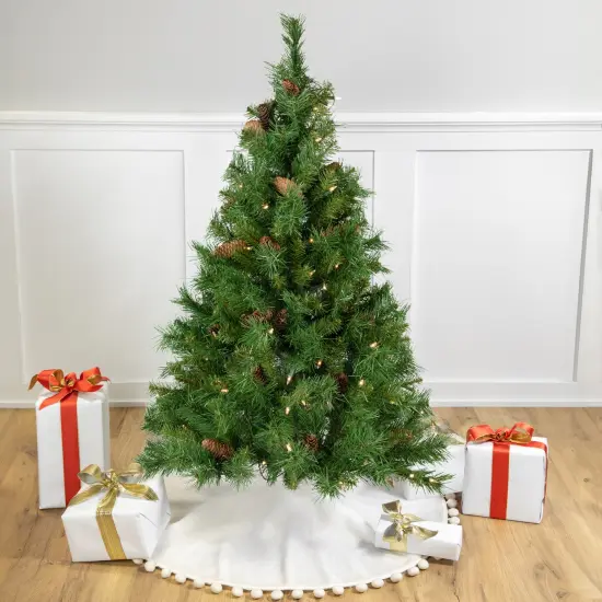 Northlight Pre-Lit Full Dakota Pine Artificial Christmas Tree - 4' - Clear Lights Green {1}