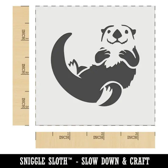 Floating Sea Otter Wall Cookie DIY Craft Reusable Stencil {6}