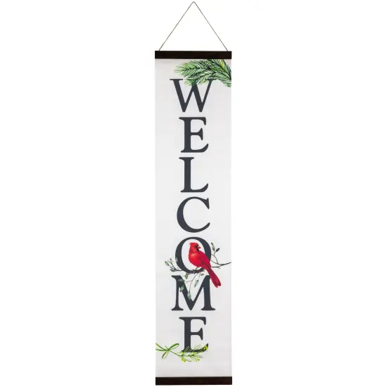Northlight 43" Cardinal Welcome Christmas Wall Sign White {1}