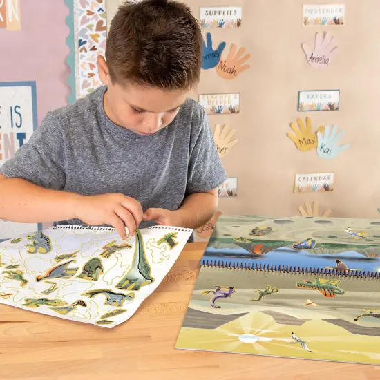 Dinosaurs and Prehistoric Animals Reusable Sticker Pad, Pack of 3 {3}