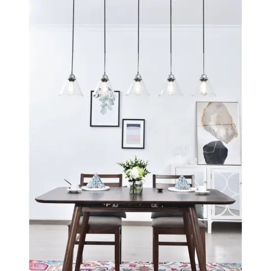 Histoire 5 light chrome Pendant {2}