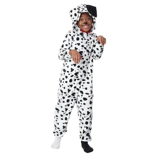 Dalmatian Pup Child Fleece Jumpsuit Costume {1}