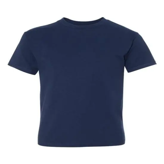 Hanes&reg; Perfect-T Youth Crew Neck Short Sleeve T-Shirt Navy {1}