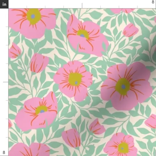 Various Fabrics by the Yard or Fat Quarter Modern Floral Botanical Leaves Green Bold Spring Springtime Bloom Feminine Custom Printed Fabric by Spoonflower {4}