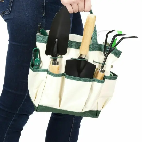 8 in 1 Plant Care Garden Tool Set Spray Bottle Pruners Rake Shovel {2}