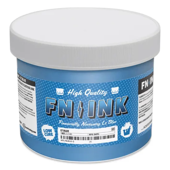 FN Ink Plastisol Screen Printing Ink - Light Blue, Quart {1}