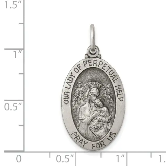 Sterling Silver Our Lady of Perpetual Help Medal {2}