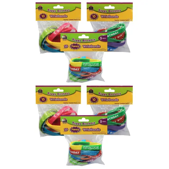 Happy Birthday Wristband Classroom Super Pack, 30 Per Pack, 2 Packs {1}