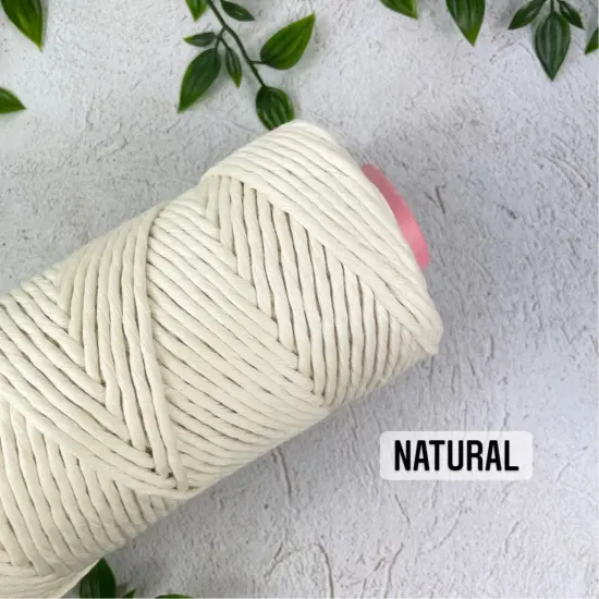 3mm EGYPTIAN GIZA COTTON | Single Strand Macrame Cord Cider {4}