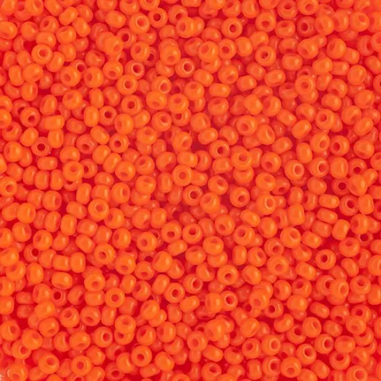 John Bead 10/0 Opaque Czech Glass Seed Beads, 500g Orange {1}