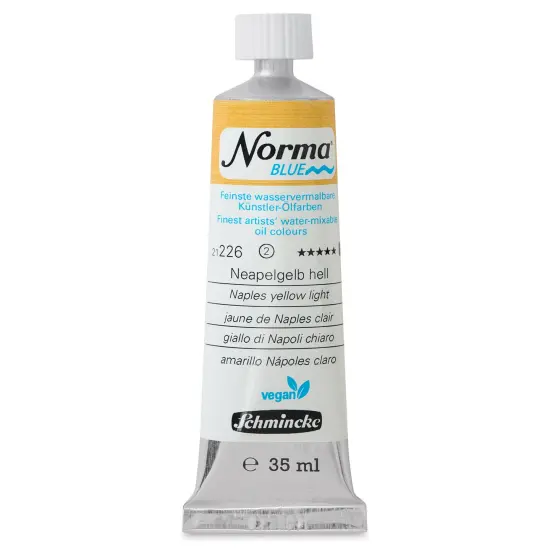 Schmincke Norma Blue Water-Mixable Oil Paint - Naples Yellow Light, 35 ml {1}
