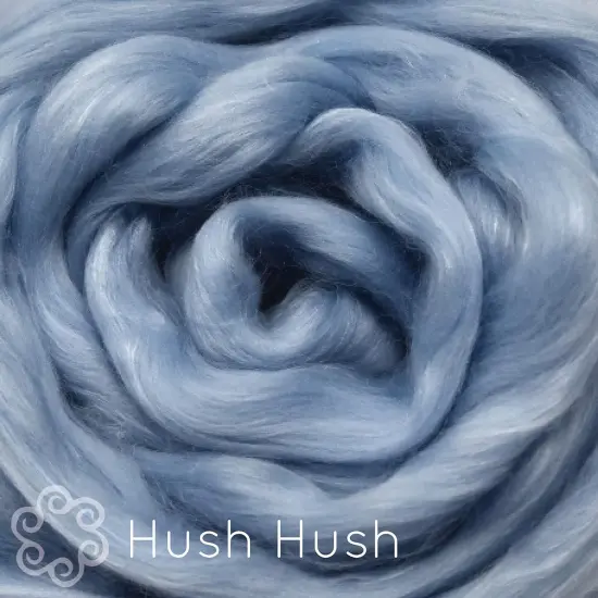 CASHMERE INDULGENCE BLEND of Superfine Merino, Mulberry Silk and a Touch of Cashmere Fiber, Spinning, Felting & Blending. Hush Hush {2}