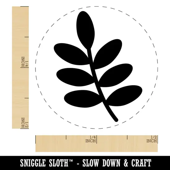 Leaf Branch Solid Self-Inking Rubber Stamp for Stamping Crafting Planners Dry Pad (No Ink) {1}
