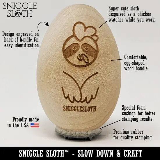 Laid On Fill In Chicken Egg Rubber Stamp {2}