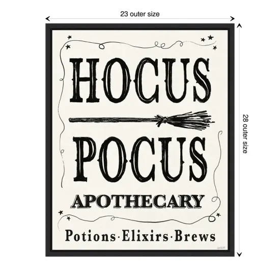 Hocus Pocus Halloween Black by Anne Tavoletti Canvas Art Framed {3}