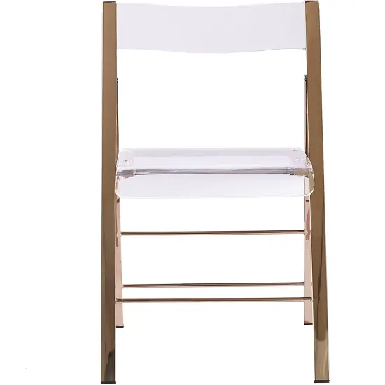 ISL Furnishings- Kasper Flex Luxury Modern Folding Chairs Acrylic Lucite (New Gold - 1 Pack) {4}
