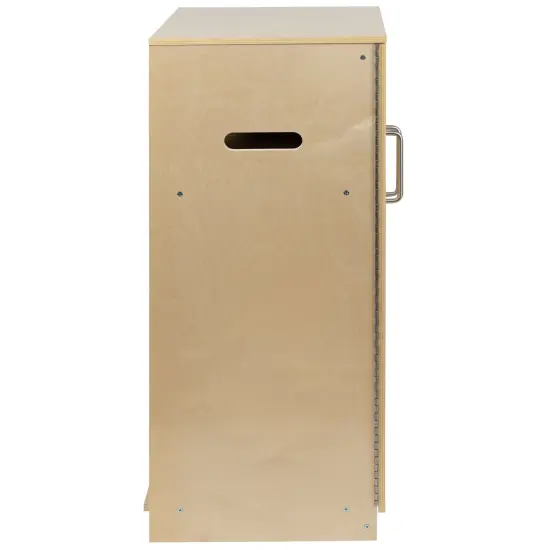 Emma and Oliver Children's Wood Refrigerator for Commercial or Home Use - Kid Friendly Design Natural {5}