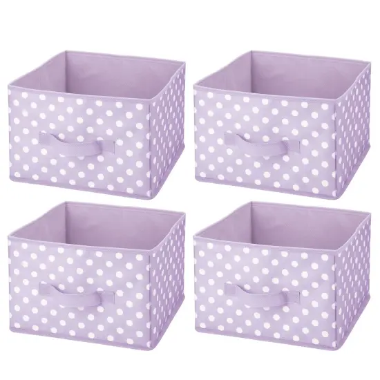mDesign Foldable Fabric Bin for Cube Organizer - 4 Pack {4}