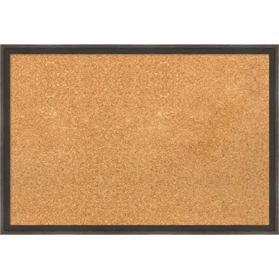 Hardwood Wedge Wood Framed Corkboard, Natural Cork Chocolate {7}