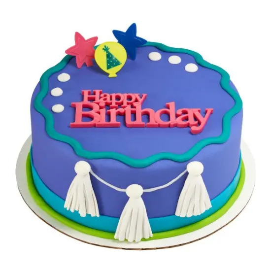 Bright Birthday Balloons Cupcake Rings, 12ct {4}