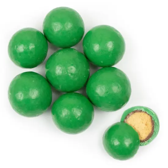 Premium Gourmet Green Candy Milk Chocolate Malted Milk Balls 1.67 lb bag {1}