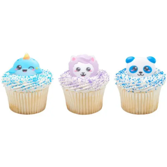 Kawaii Characters Cupcake Rings, 12ct {1}