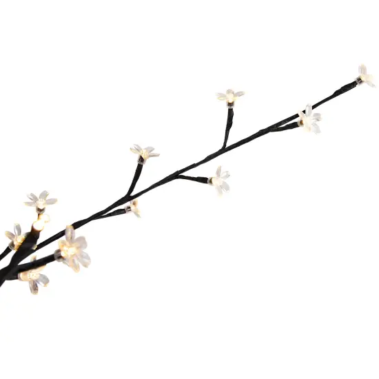 Northlight 4' LED Lighted Sakura Cherry Blossom Artificial Flower Tree - Warm White Lights {7}