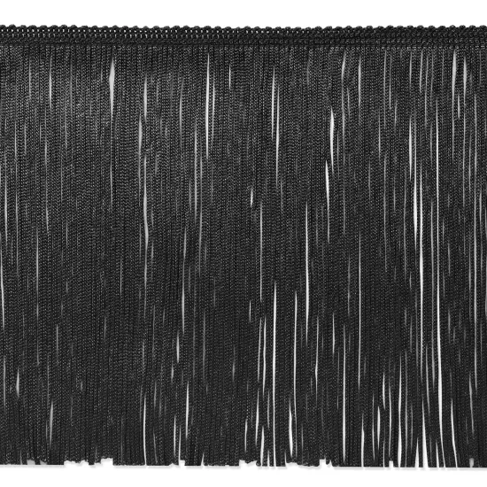 10 Yards of 6" Chainette Fringe Trim | 10 yard cut Black {1}