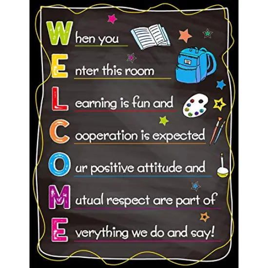 Welcome Classroom Poster Back to School Classroom Decorations Motivational Sign 11 X 14 for Preschool Middle High School Classroom Decor {1}