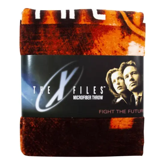 X Files Merchandise | X-Files Logo Lightweight Fleece Blanket | 50 x 60 Inches {1}