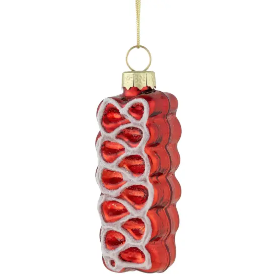 Northlight 3" Red Ribbon Candy Glass Christmas Ornament {5}